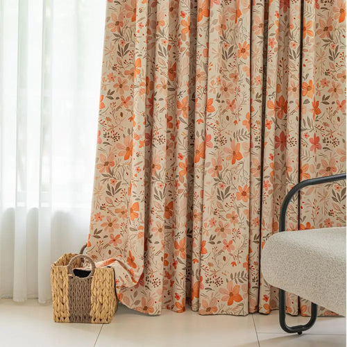 Rideau occultant motif floral moderne pour salon chambre - vue 4 sur 7