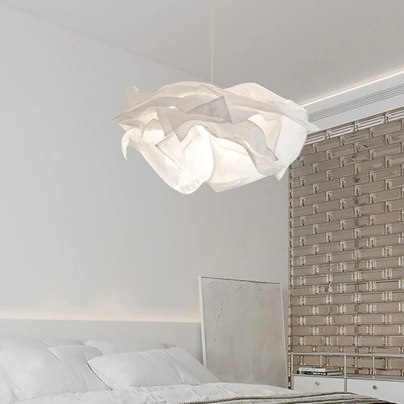 lustre minimaliste en papier led pour éclairage intérieur bricolage - vue 5 sur 12