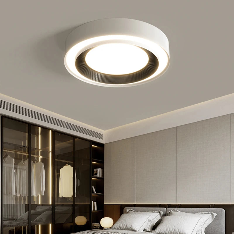 Lampe de couloir d'entrée d'allée minimaliste Simple moderne Protection des yeux salle de vie lustres créatif petit plafonnier rond