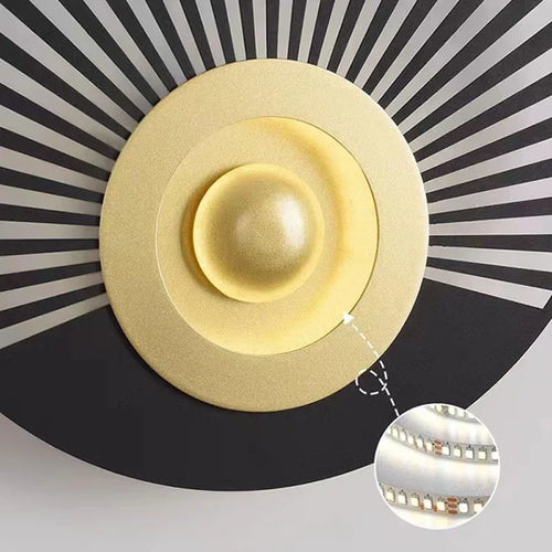 applique murale led ronde art déco pour ambiance chaleureuse - vue 6 sur 12
