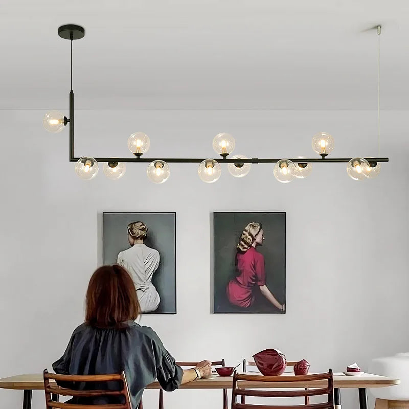 Kitchen island ceiling chandelier dining table glass pendant lamp led Lumeers