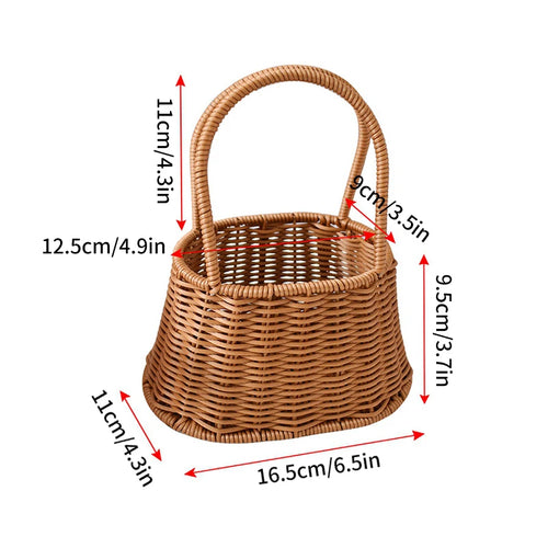 panier de pique-nique en osier pour rangement et courses - vue 16 sur 22