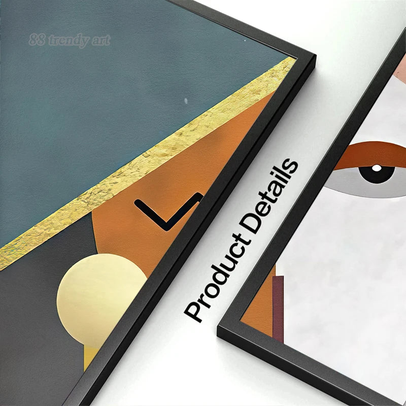 peintures abstraites modernes avec personnages pour décoration intérieure