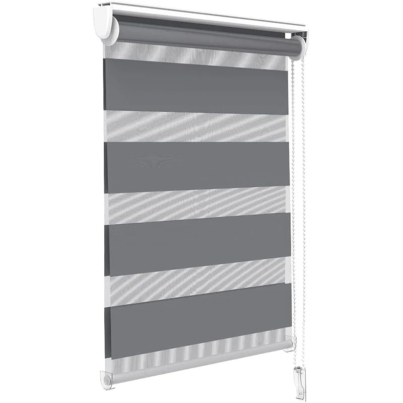 Fixation sans perçage pour store enrouleur double fenetre