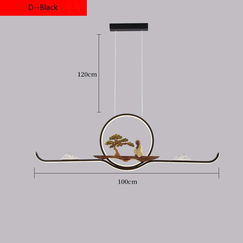 suspension de style chinois pour ambiance zen et moderne - vue 13 sur 14
