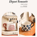 Mug japonais en céramique motif fleurs cerisier rétro