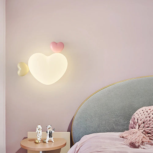applique murale led romantique couronne coeur nuage pour enfants - vue 4 sur 12