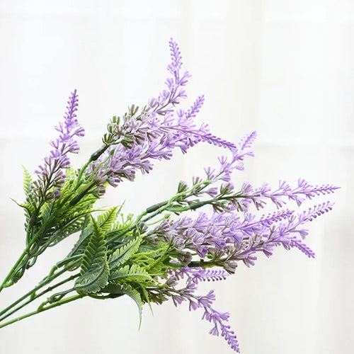 lot de 5 fleurs artificielles lavande pour décoration de jardin - vue 6 sur 6