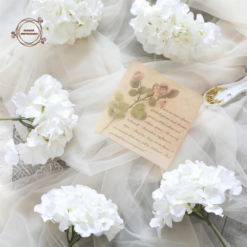 lot de 10 têtes d'hortensia artificielles pour décoration festive