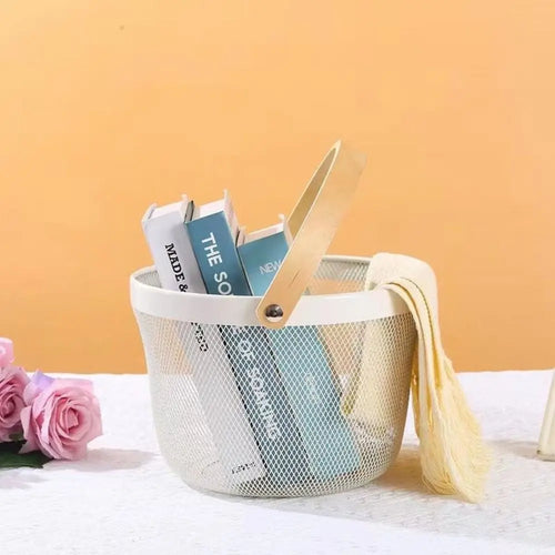 panier de rangement léger et élégant en fer pliable