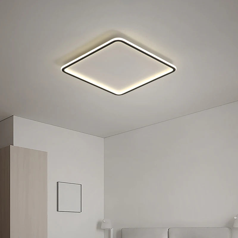 plafonnier à panneau carré ultra mince design moderne pour intérieur - vue 4 sur 6