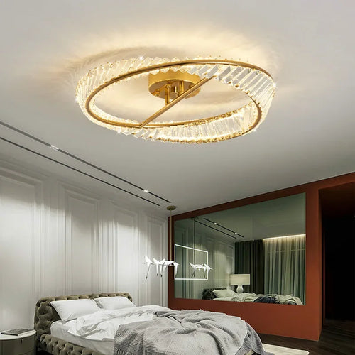 Plafonnier de luxe en cristal led pour intérieur - vue 5 sur 8