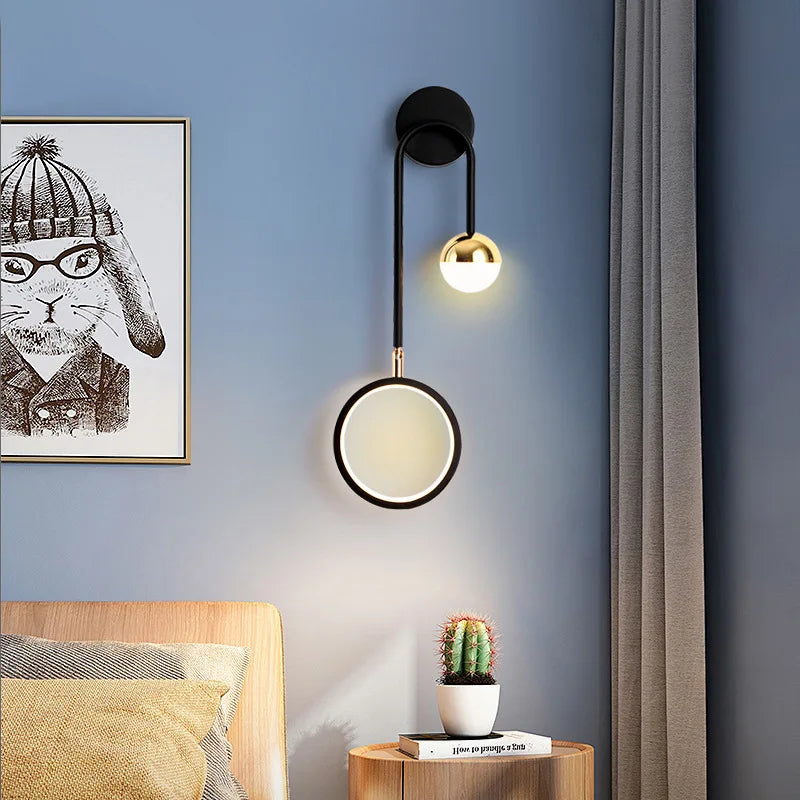 applique murale led rotative moderne nordique de luxe décorative - vue 3 sur 9
