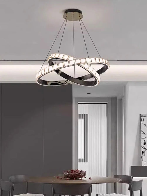suspension minimaliste en aluminium et acrylique design raffiné pour intérieur - vue 3 sur 9