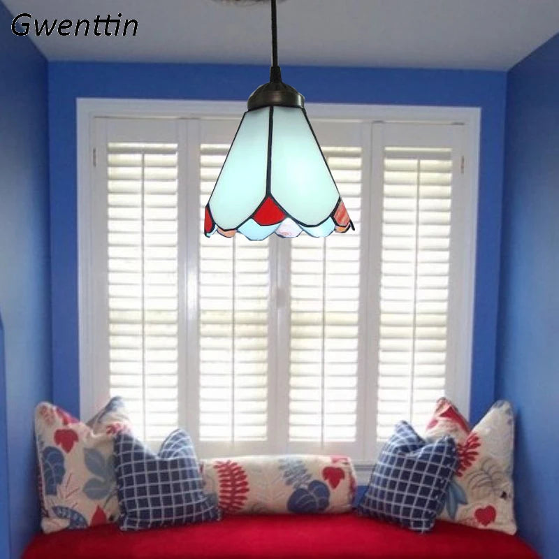 suspension tiffany méditerranéenne pour décoration intérieure élégante - vue 3 sur 9