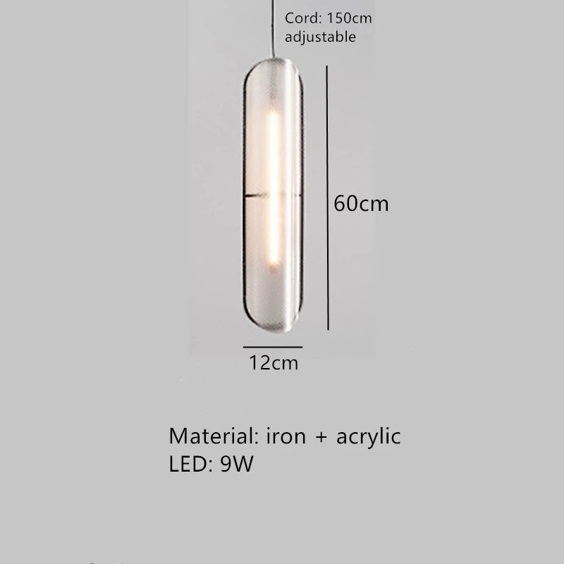 lampe led moderne à suspension réglable pour bar et bureau - vue 10 sur 12