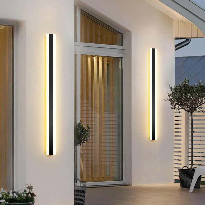 applique murale led étanche longue bande décorative extérieure avec interrupteur tactile