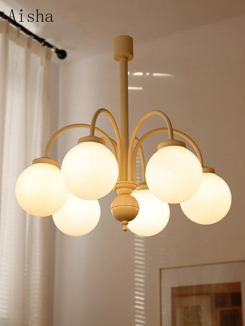 lustre rétro en verre pour décoration intérieure à plusieurs têtes - vue 4 sur 9