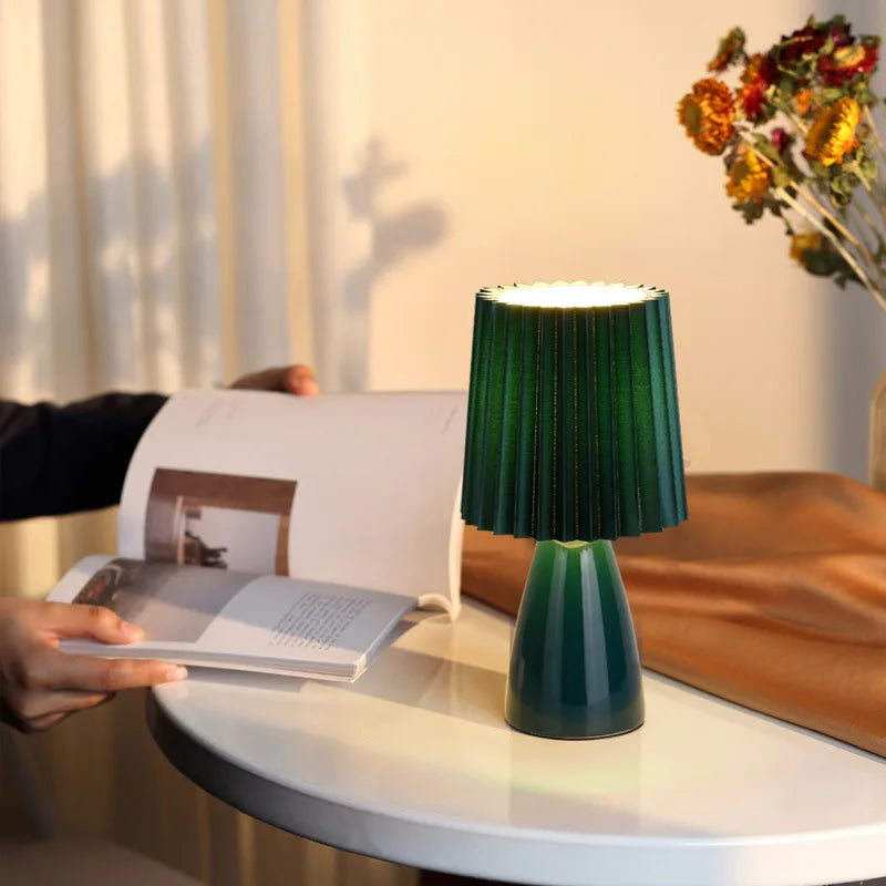 Lampe bureau rétro net rouge veilleuse chaleur - vue 3 sur 13
