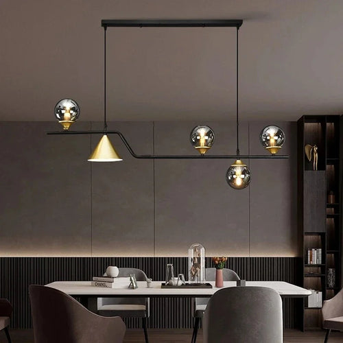Kithchen Island Chandelier Nordic Pendant Lamp Glass Suspension Luminaire Ceiling Hanging Lamps - vue 4 sur 12