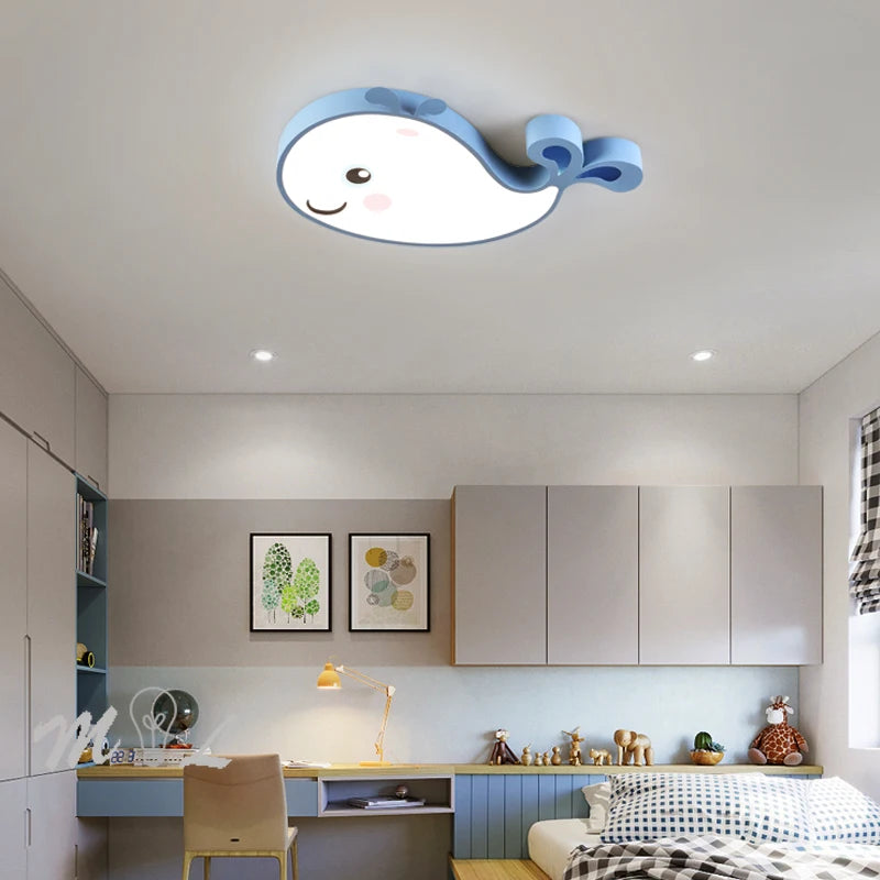 plafonnier LED créatif baleine pour chambre d enfant moderne - vue 4 sur 15