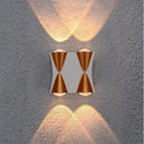applique murale led télescopique en or noir mat pour décoration