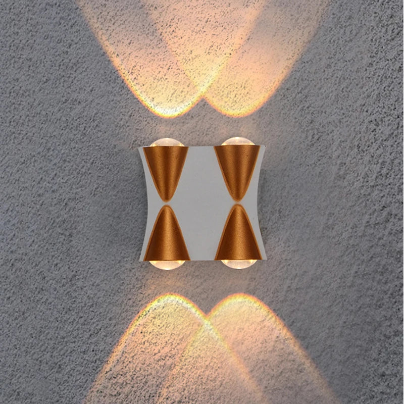 applique murale led télescopique en or noir mat pour décoration - vue 3 sur 8