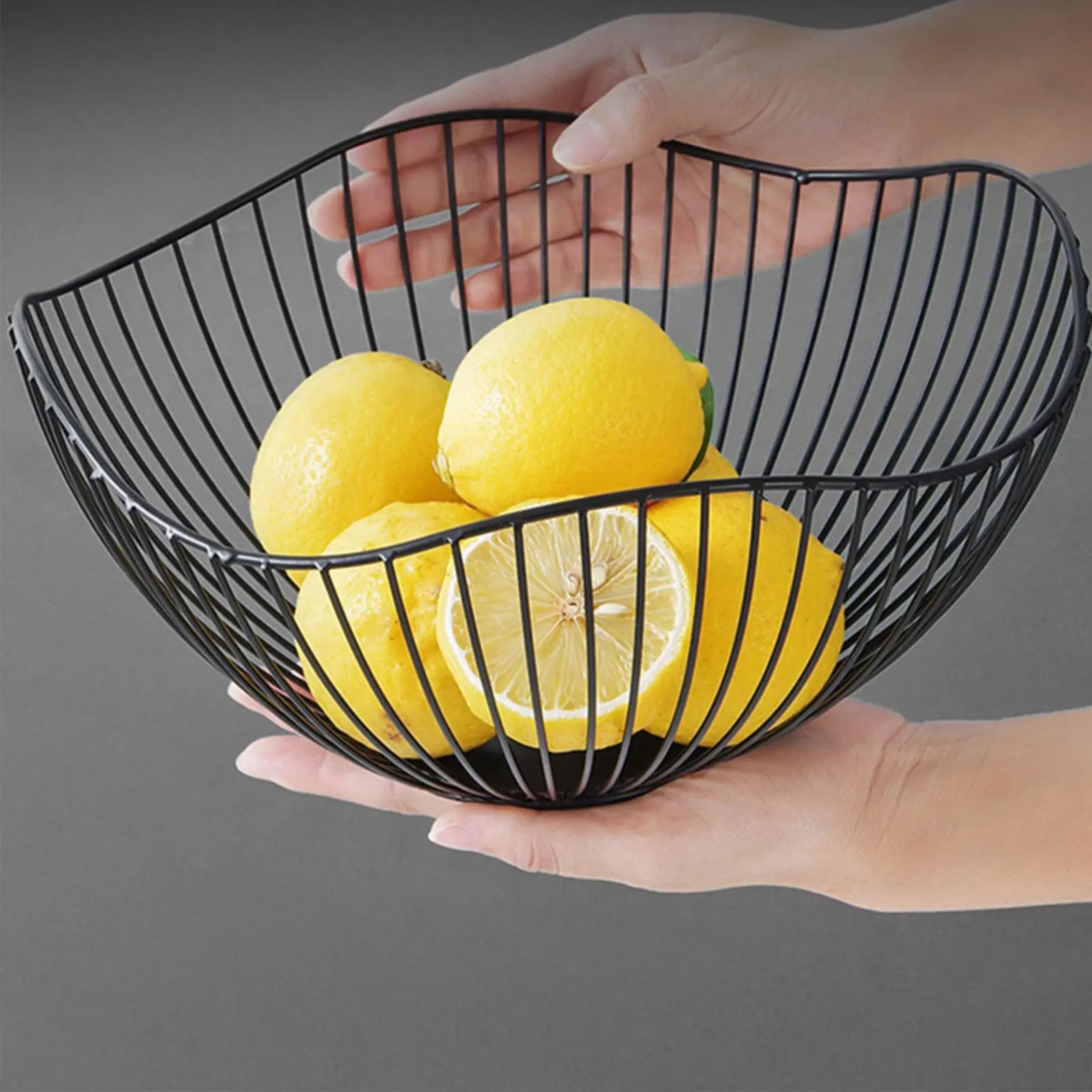 paniers à fruits en métal pour rangement cuisine et desserts - vue 6 sur 14