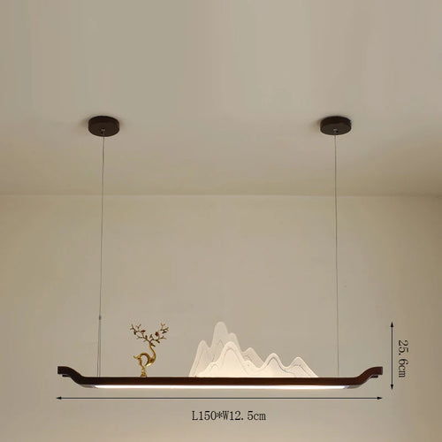 suspension chinoise en bois pour ambiance zen et économique - vue 10 sur 16
