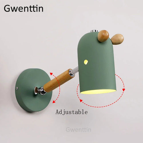 applique murale nordique en bois et fer pour enfants - vue 7 sur 9