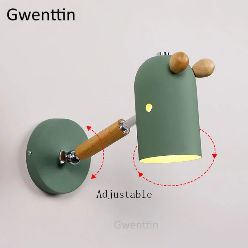 applique murale nordique en bois et fer pour enfants - vue 6 sur 9