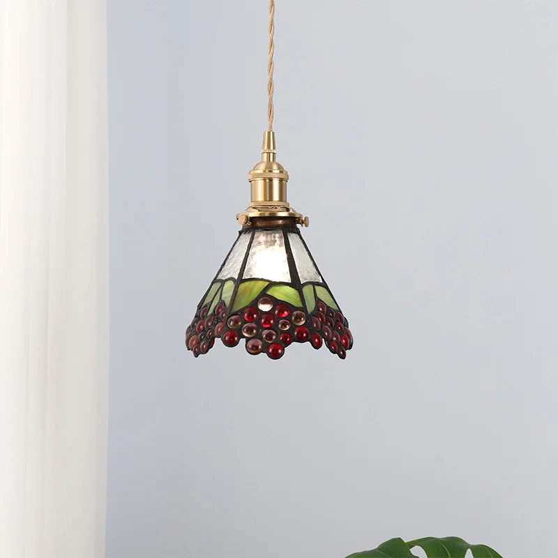 suspension en verre teinté style nordique pour éclairage industriel - vue 3 sur 18