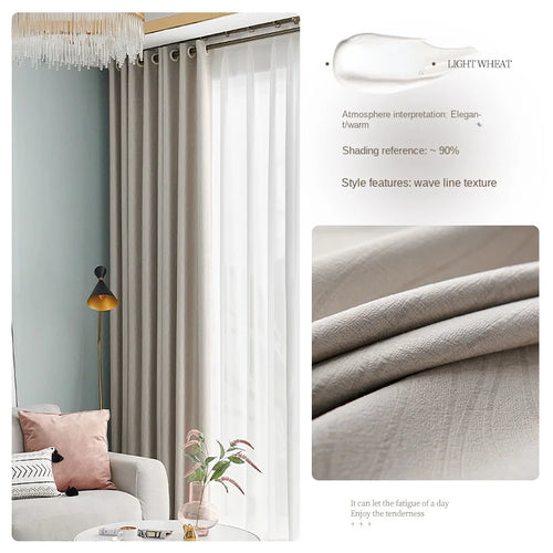 Rideau occultant style français pour salon chambre balcon - vue 12 sur 18