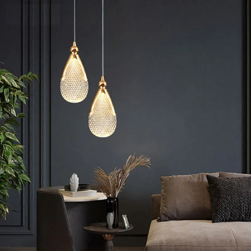 lampes suspendues led modernes pour intérieur maison décoration salon - vue 6 sur 11