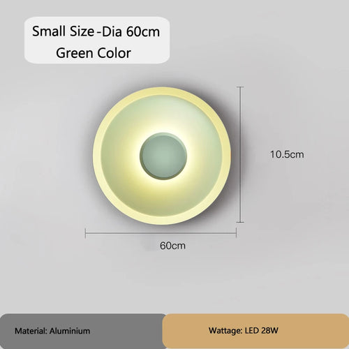 Modern Round Wall Lamps for Bedroom Bedside Living Room Wall Light Decorative Illuminaire 25cm 40cm 60cm Bar Stair Night Lamps - vue 8 sur 13