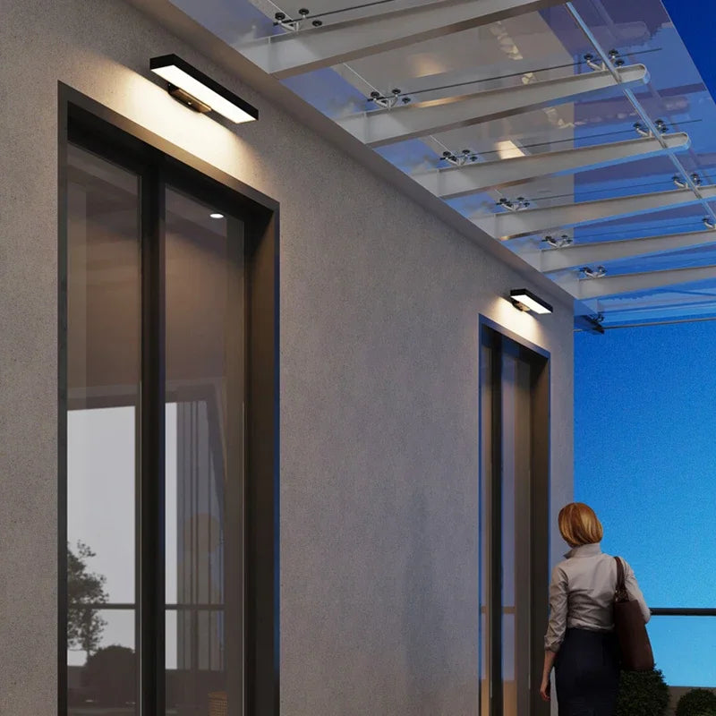 Outdoor Sensing Wall Lamp, Outdoor Waterproof Wall, Villa Courtyard Waterproof, Entrance Door Human Body Sensing Lamp - vue 5 sur 8