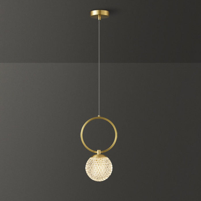 Suspension design LED luxury en verre cristal Ball