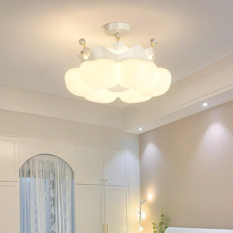 plafonnier romantique en forme de nuage pour chambre d'enfant - vue 5 sur 12
