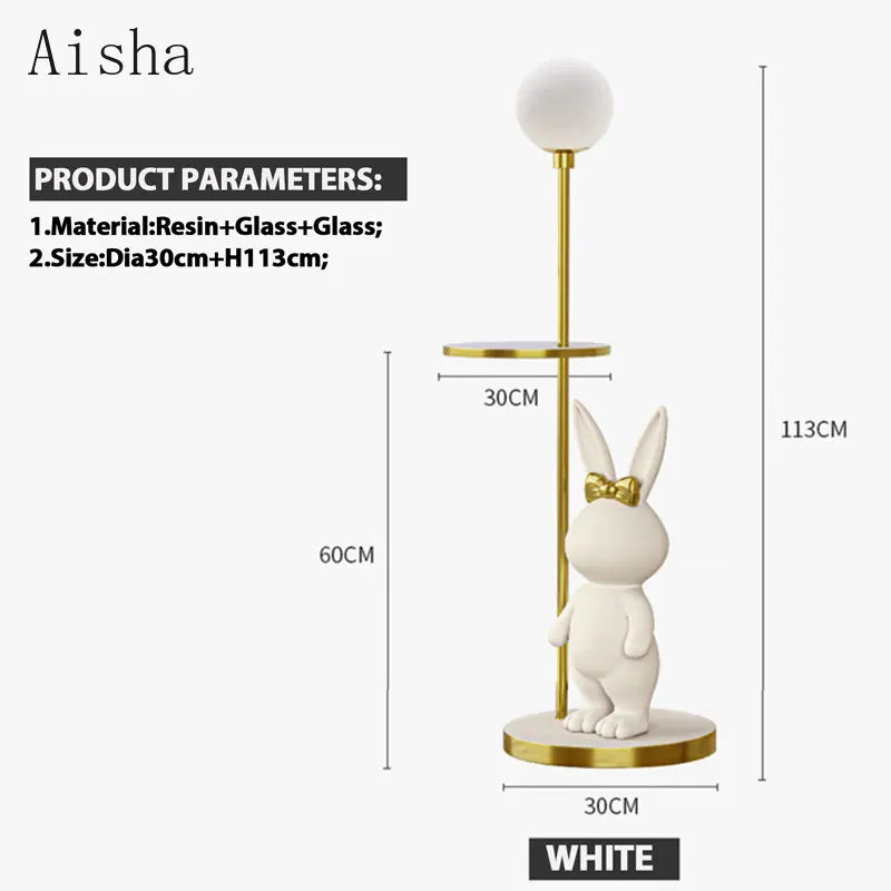 lampadaire nordique design lapin pour chambre enfant - vue 6 sur 11
