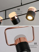 Nordic Designer Strip Restaurant Chandelier Minimalist Creative Bar Table Lamp, Bedroom Bedside Decoration Small GU10 Chandelier