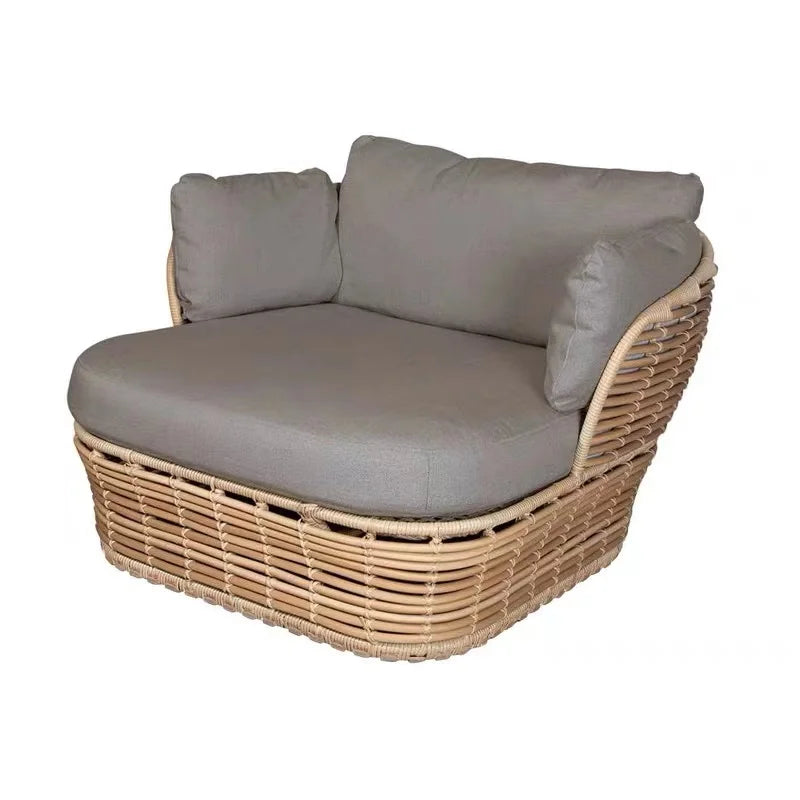 canapé extérieur en teck avec table basse et lit