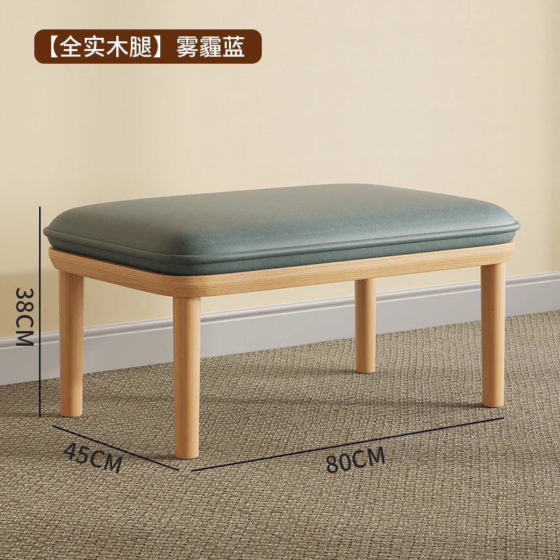 tabouret en velours moderne nordique pouf unique et peu encombrant - vue 16 sur 24