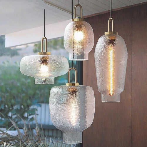 lustre en verre minimaliste design luxueux pour décoration moderne