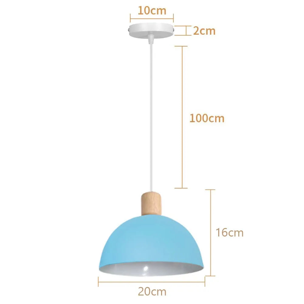 lustre nordique led en bois pour décoration maison