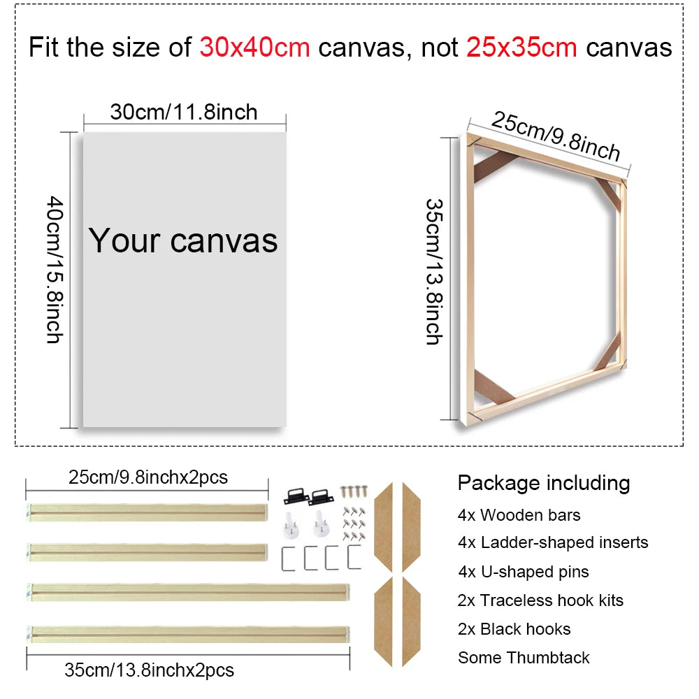 cadre mural en bois pour toiles et peintures décoratives - vue 26 sur 30