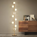 lampadaire boule de verre à 9 têtes design nordique décoratif