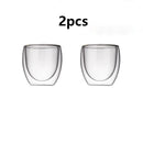 Ensemble tasses expresso verre double paroi 80ml