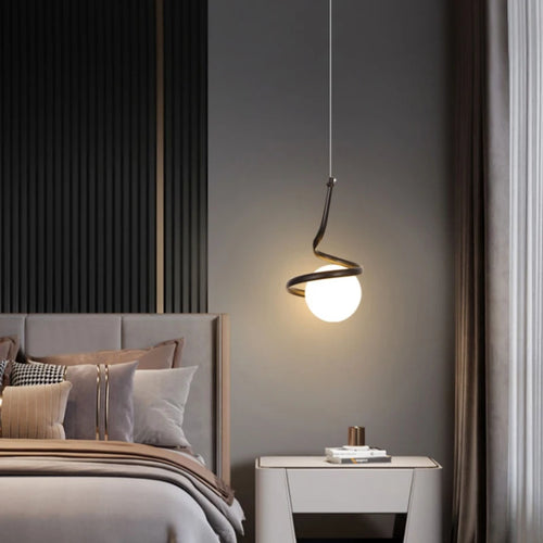 suspension en verre sphérique pour un éclairage moderne minimaliste - vue 6 sur 10