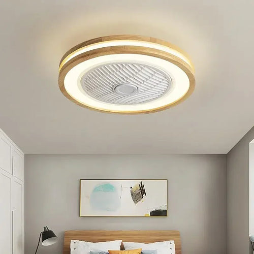 ventilateur de plafond moderne avec lumière télécommandé design élégant - vue 2 sur 10