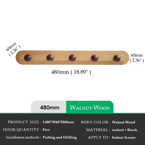 Walnut wood solid mushroom shape No holes, Minimalist wabi-sabi, Bag key Card Coat Cap, Wall Storage hook for bedroom, entrance
